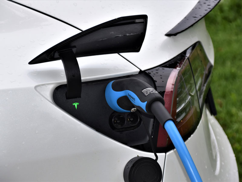 View of an e-charging station
