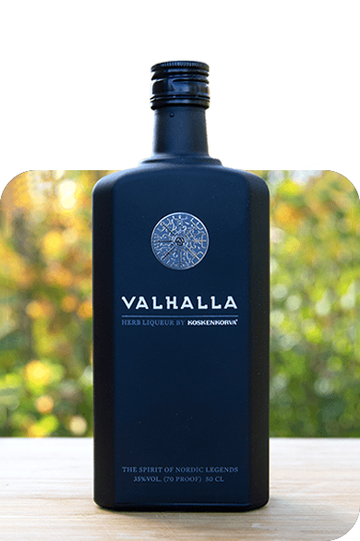 Abbildung der dekorierten Valhalla Flasche